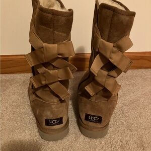 UGG Brown Winter Boots with Bows